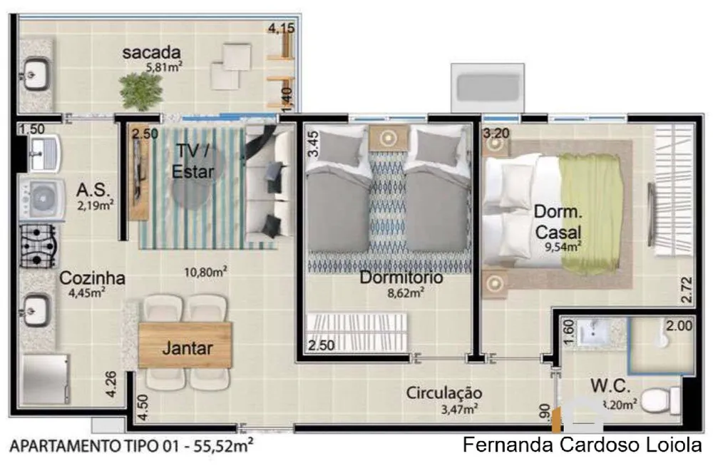 Apartamento, 2 quartos, 55 m² - Foto 7