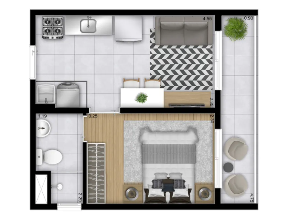 Apartamento, 1 quarto, 29 m² - Foto 8