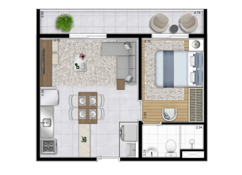Apartamento, 1 quarto, 29 m² - Foto 7