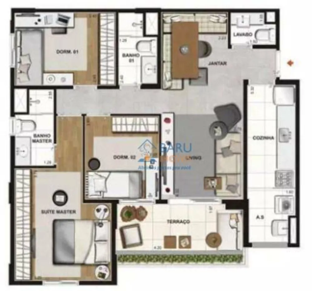 Apartamento, 2 quartos, 85 m² - Foto 2