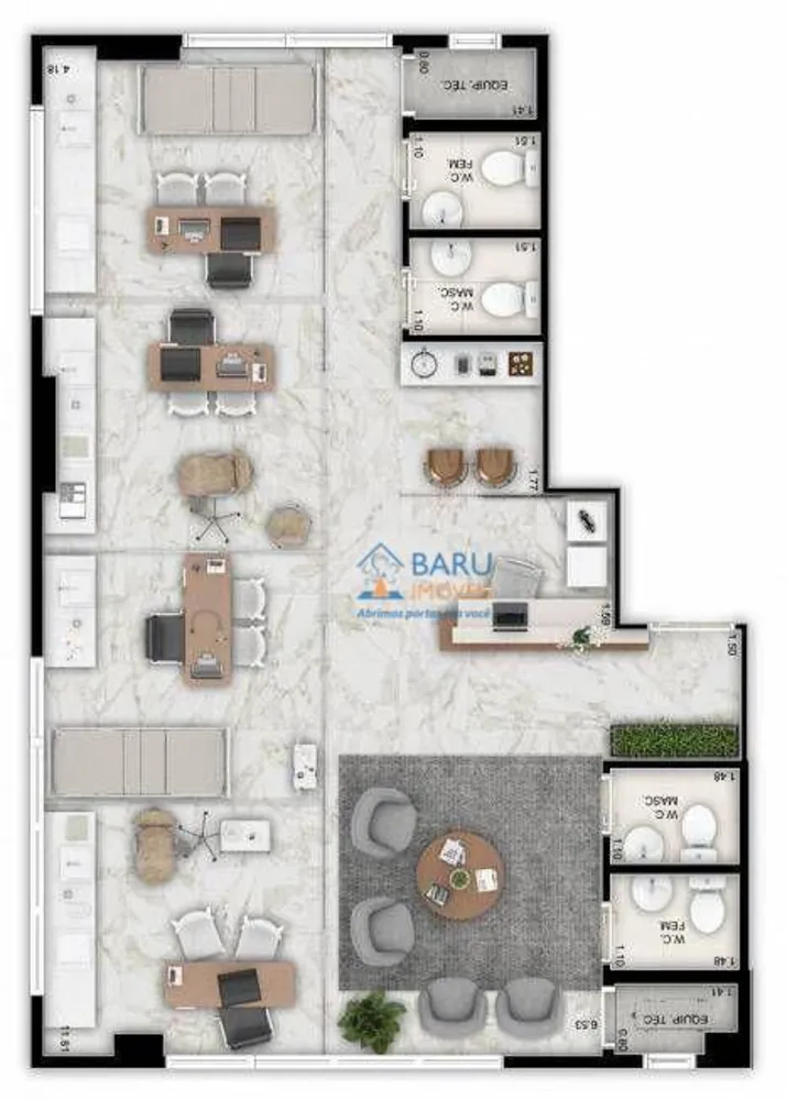 Sala-Conjunto, 43 m² - Foto 4