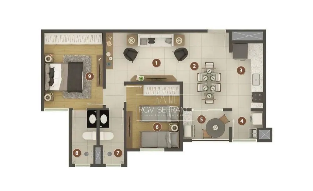 Apartamento, 2 quartos, 60 m² - Foto 6
