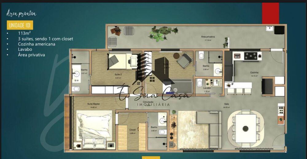 Apartamento, 3 quartos, 95 m² - Foto 2