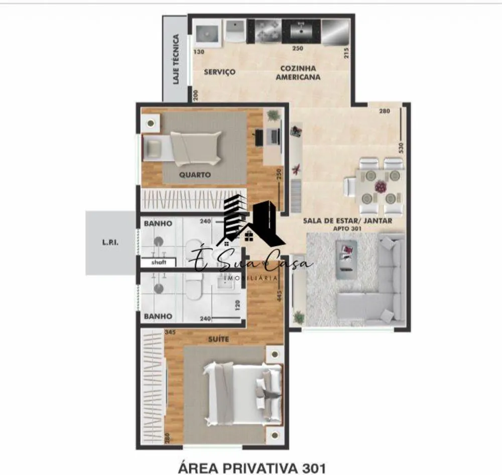 Apartamento, 2 quartos, 60 m² - Foto 2