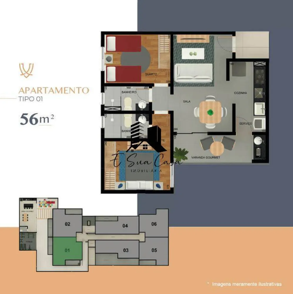 Apartamento, 2 quartos, 53 m² - Foto 14