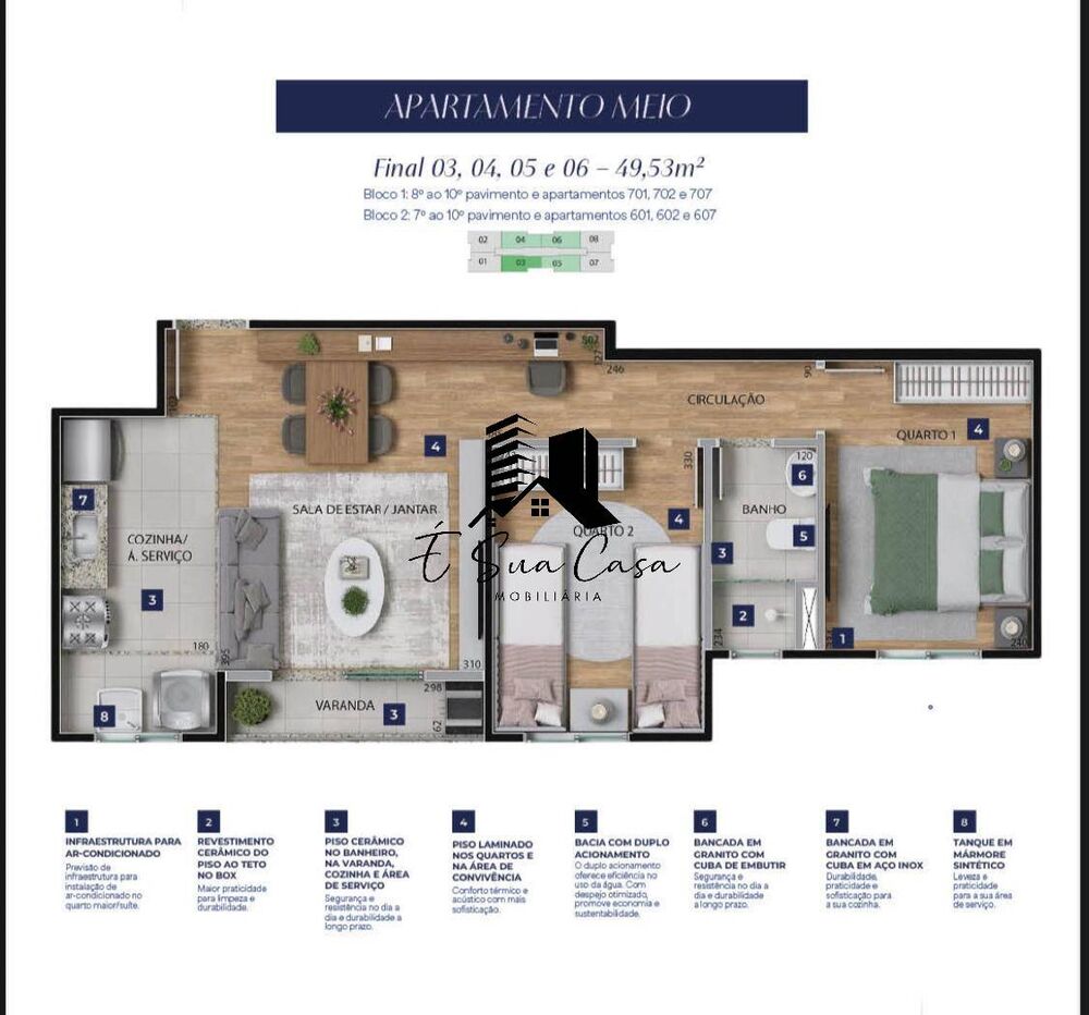 Apartamento, 2 quartos, 54 m² - Foto 9