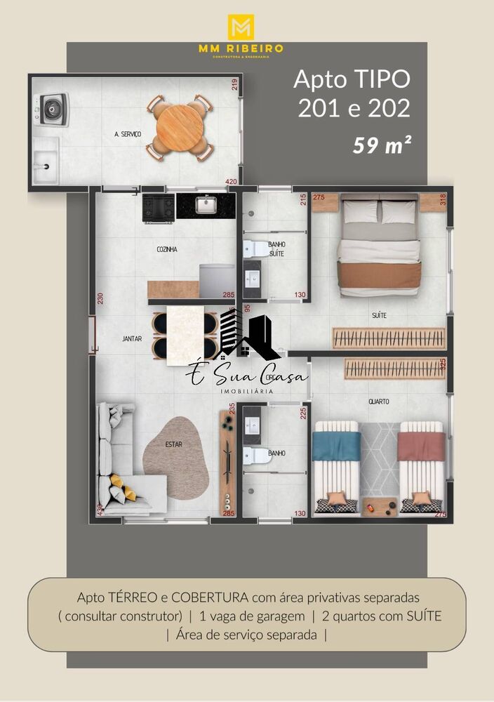 Apartamento à venda com 2 quartos, 59m² - Foto 23