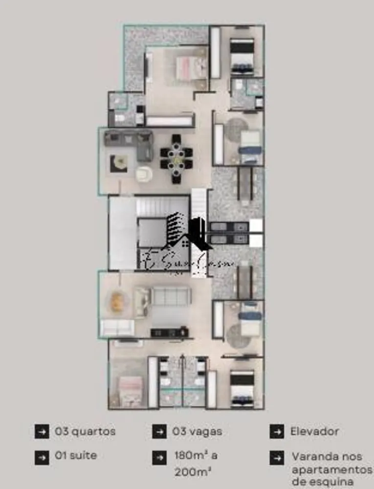 Apartamento, 3 quartos, 100 m² - Foto 2
