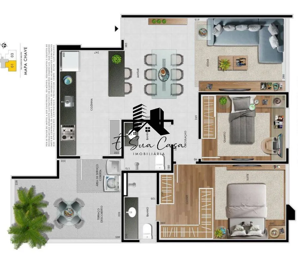 Apartamento, 2 quartos, 78 m² - Foto 2