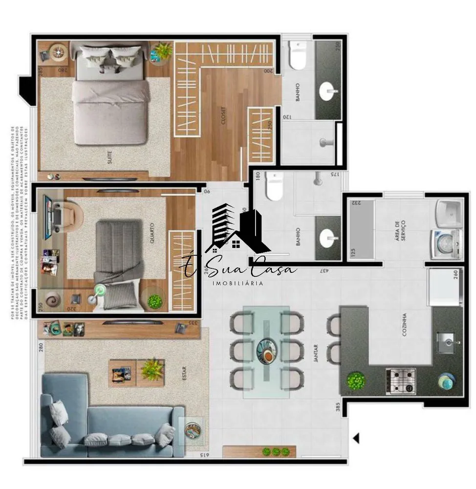 Apartamento, 2 quartos, 67 m² - Foto 2