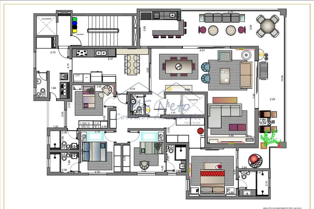 Apartamento, 3 quartos, 260 m² - Foto 3