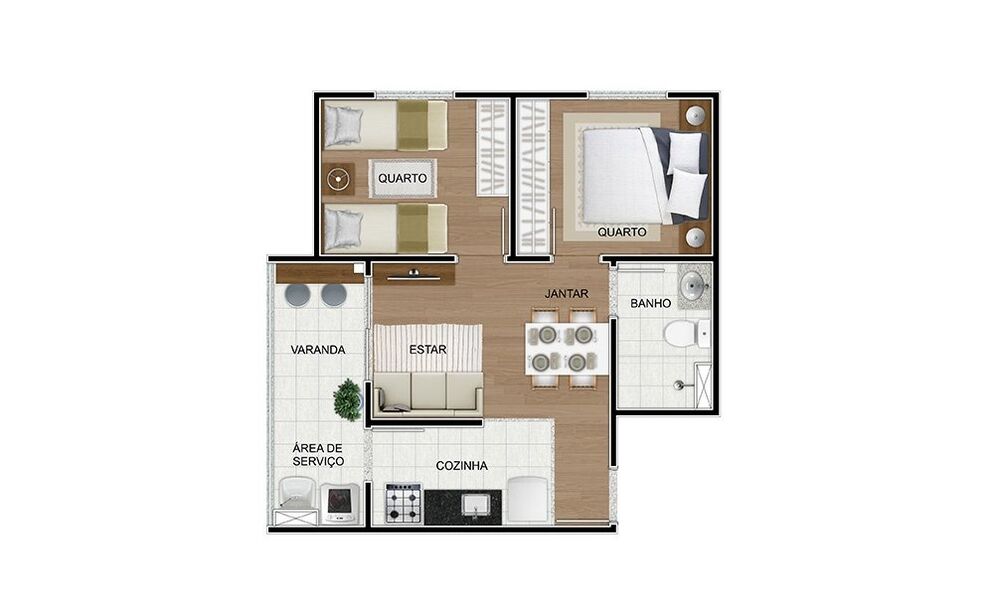 Apartamento, 2 quartos, 42 m² - Foto 3