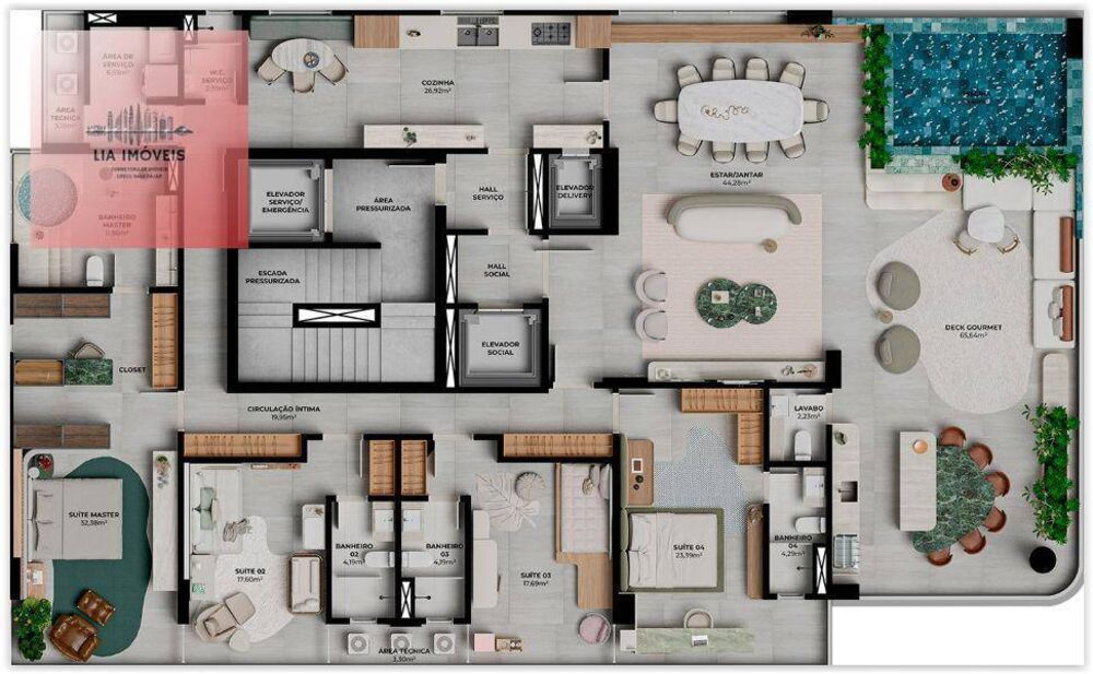 Apartamento à venda com 4 quartos, 300m² - Foto 1