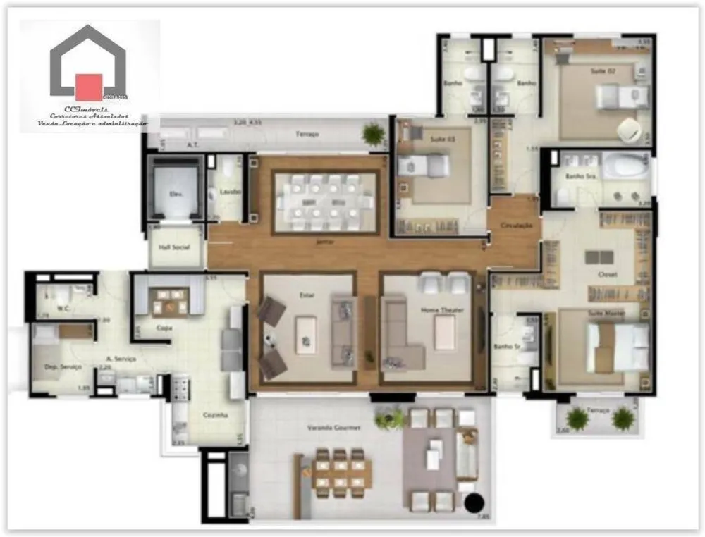 Apartamento, 4 quartos, 323 m² - Foto 3