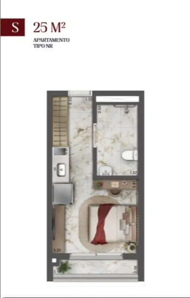 Apartamento, 1 quarto, 25 m² - Foto 11