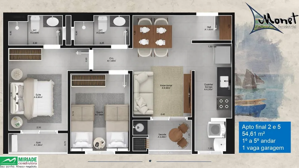 Apartamento, 2 quartos, 61 m² - Foto 13