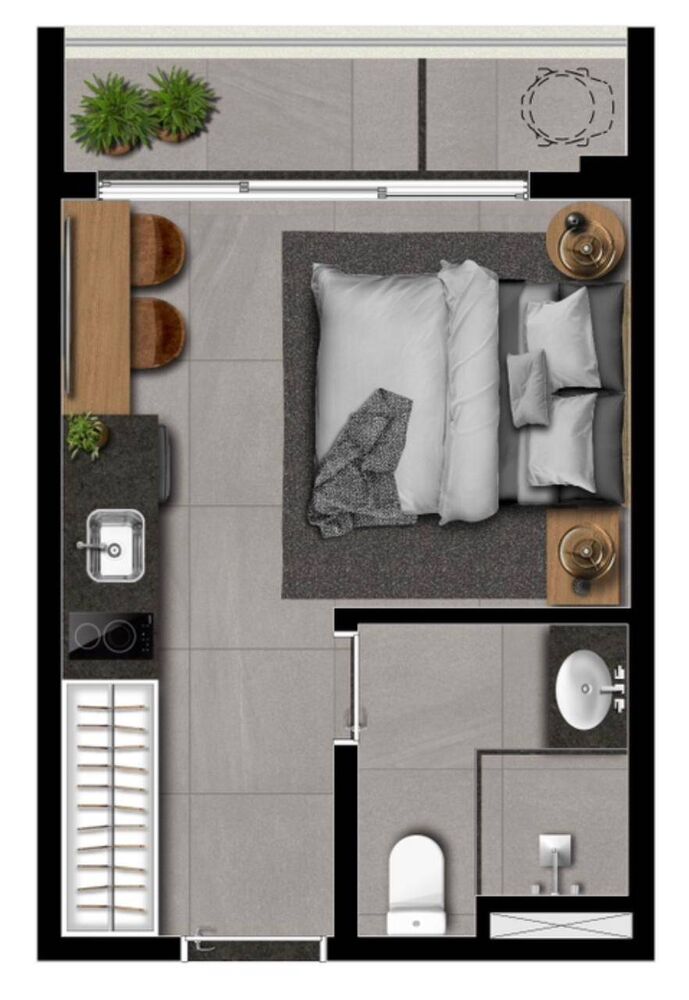 Apartamento, 1 quarto, 21 m² - Foto 5
