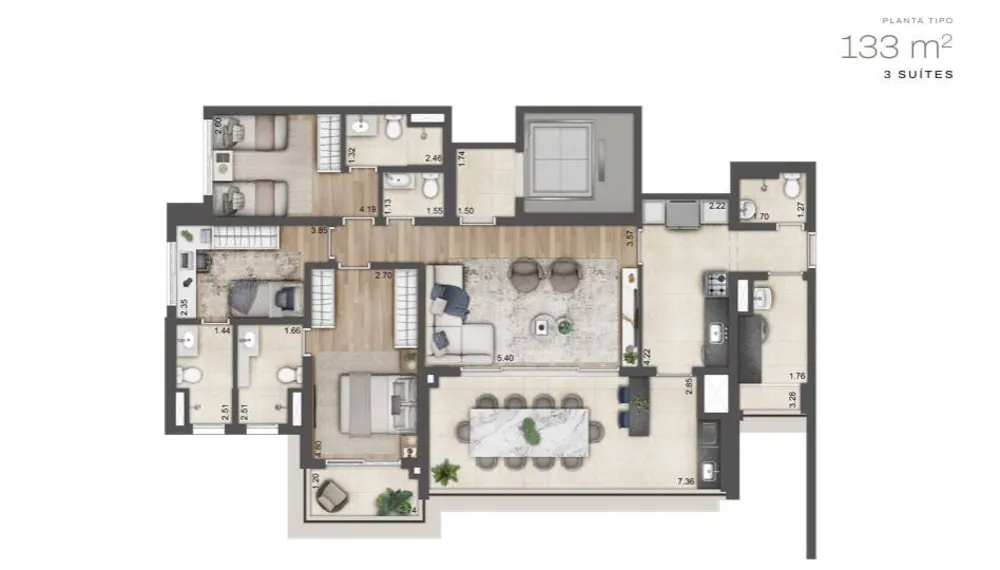 Apartamento, 4 quartos - Foto 4