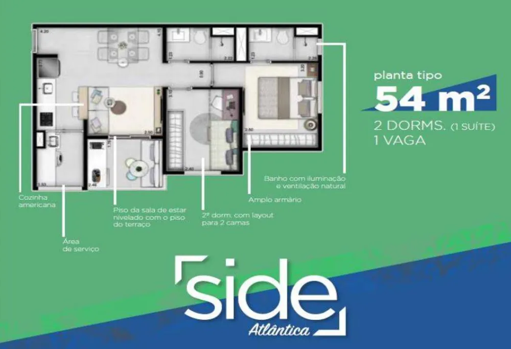Apartamento, 2 quartos, 54 m² - Foto 11
