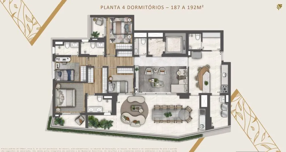 Apartamento, 4 quartos, 258 m² - Foto 2