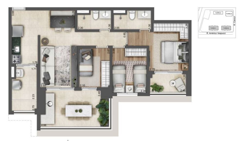 Apartamento, 2 quartos, 72 m² - Foto 6