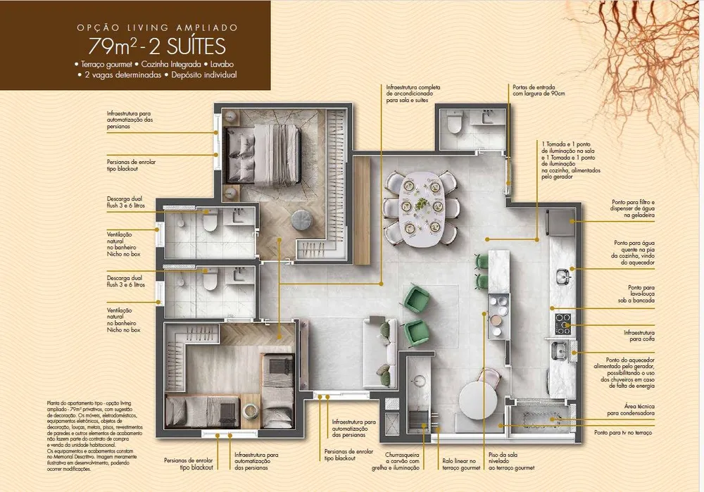 Apartamento, 68 quartos, 79 m² - Foto 2