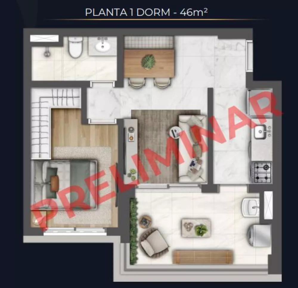 Apartamento à venda com 1 quarto, 24m² - Foto 1