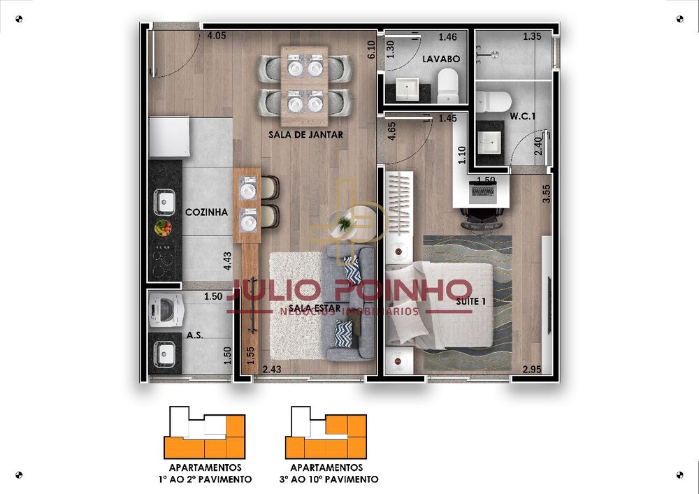 Apartamento, 1 quarto, 46 m² - Foto 21