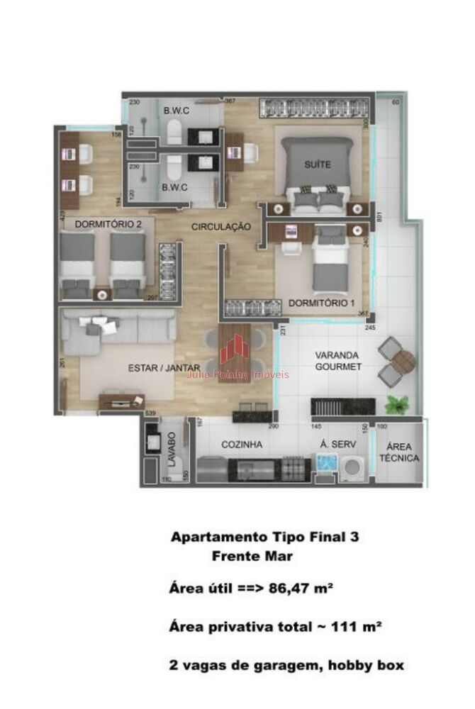 Apartamento, 3 quartos, 86 m² - Foto 9