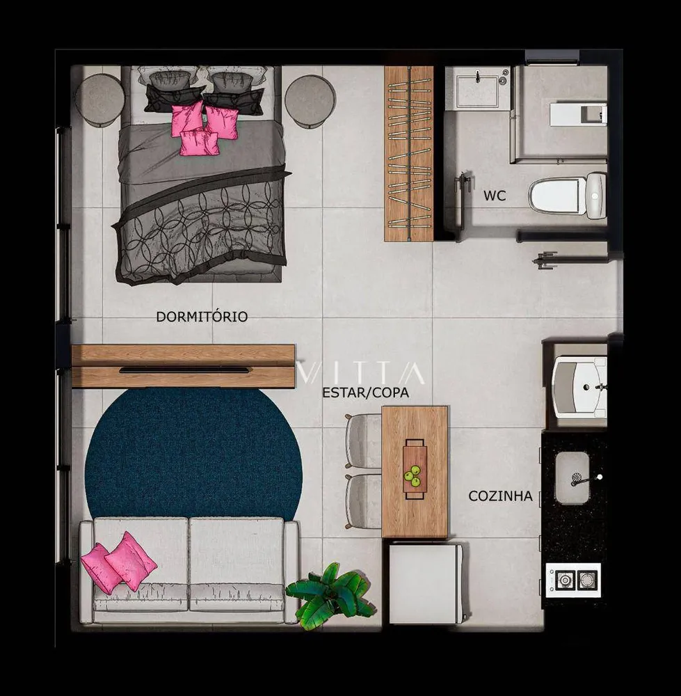 Kitnet-Studio, 28 m² - Foto 19