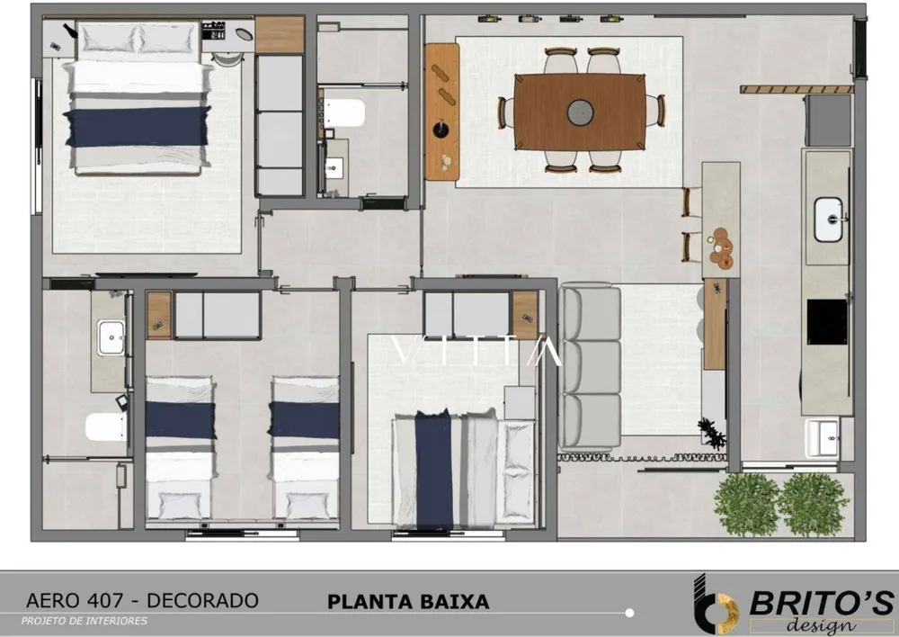 Apartamento, 3 quartos, 77 m² - Foto 3