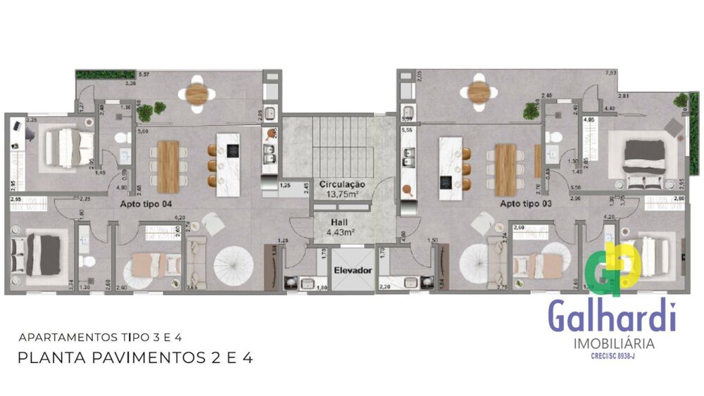 Apartamento, 3 quartos, 97 m² - Foto 1