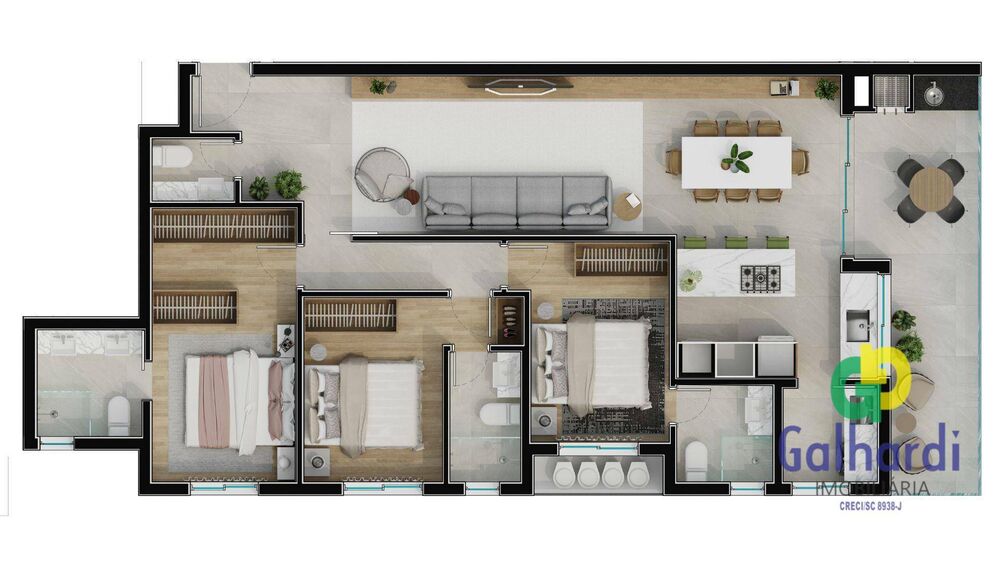 Apartamento, 3 quartos - Foto 2