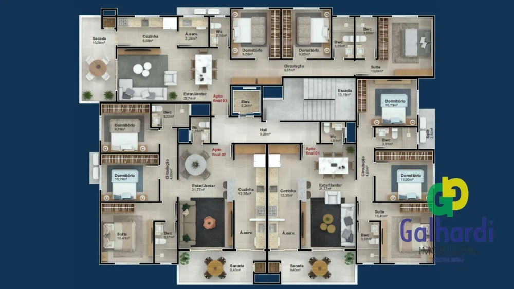 Apartamento, 2 quartos, 102 m² - Foto 3