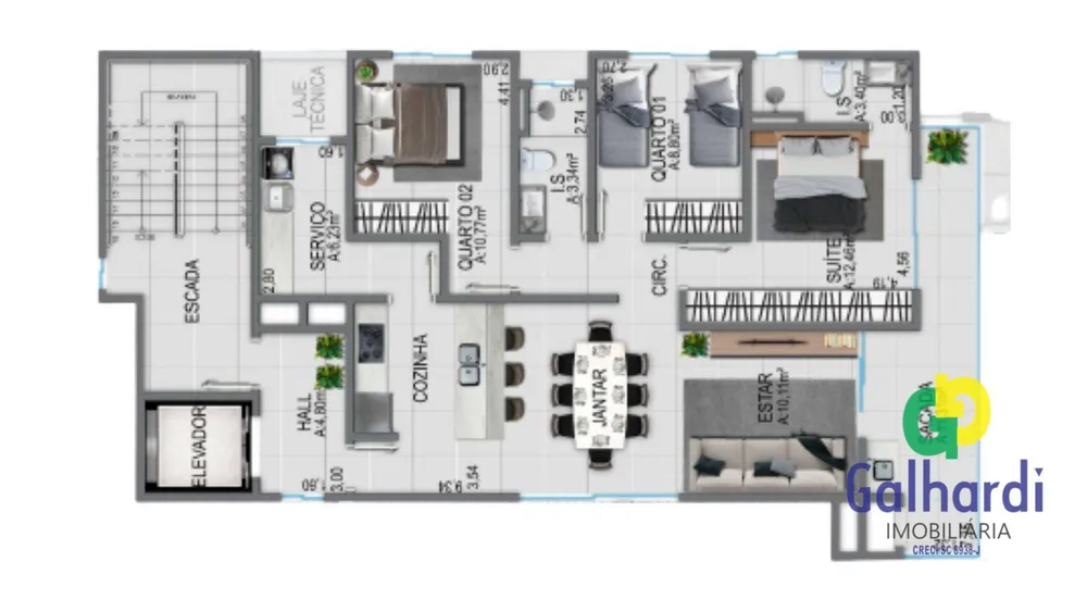 Apartamento, 4 quartos - Foto 2