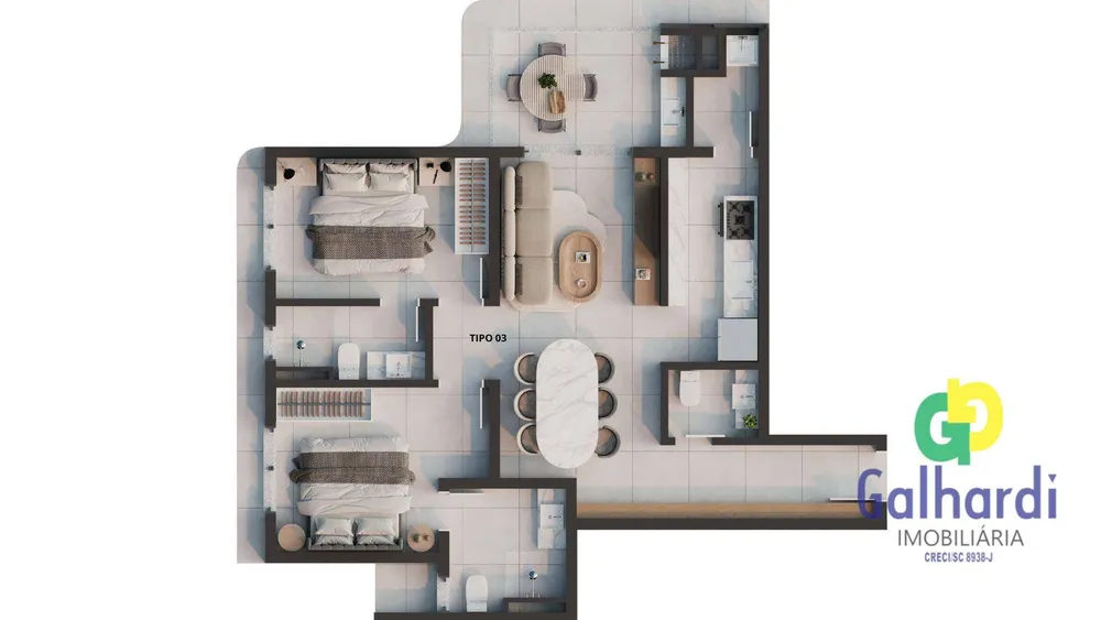 Apartamento, 3 quartos - Foto 2