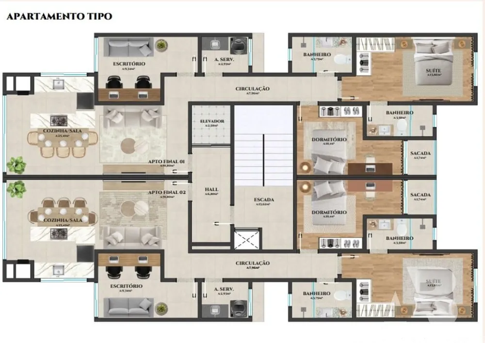 Apartamento, 3 quartos - Foto 2