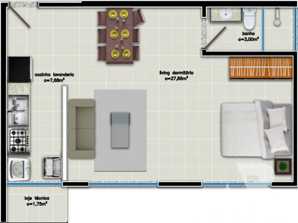 Apartamento, 1 quarto, 36 m² - Foto 11