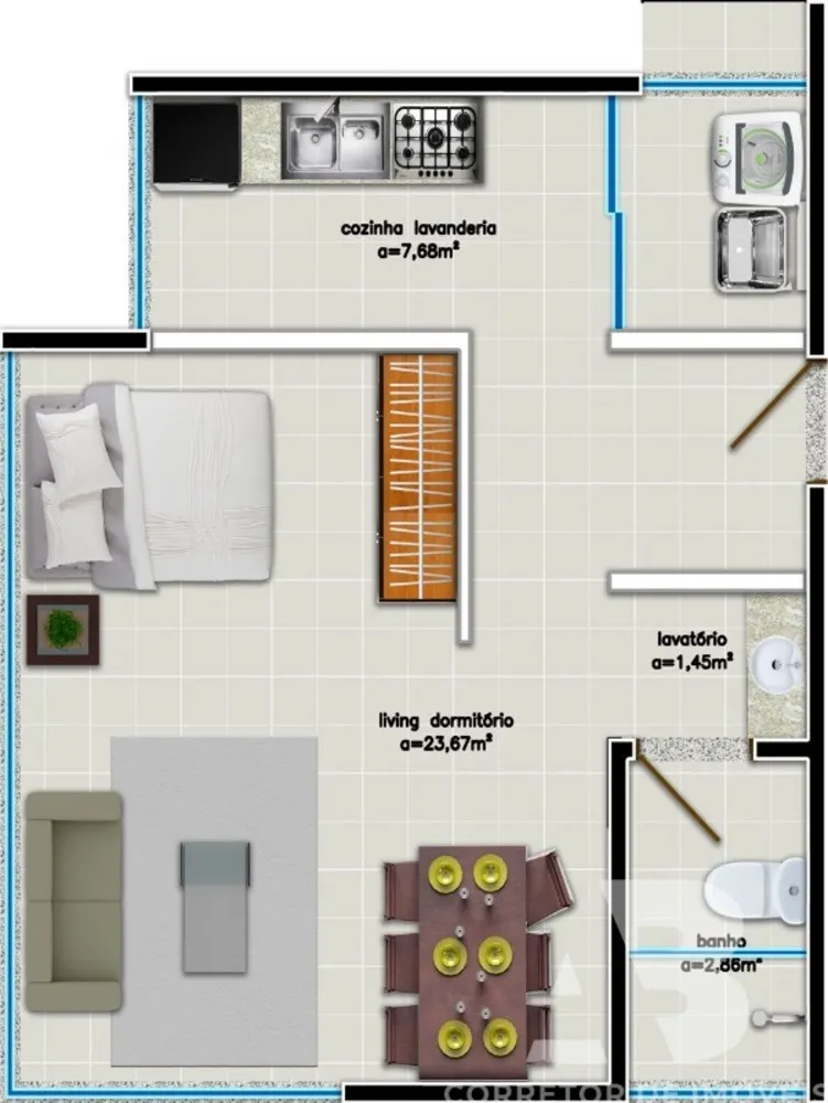 Apartamento, 1 quarto, 36 m² - Foto 9