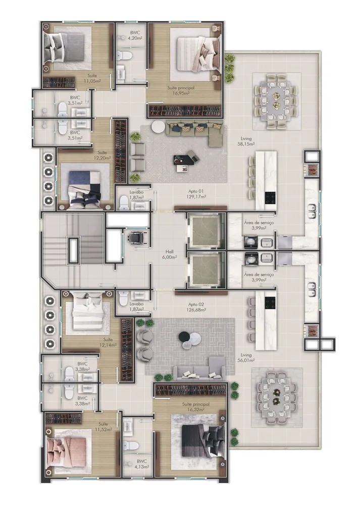Apartamento, 3 quartos, 126 m² - Foto 14