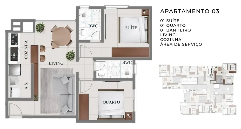 Apartamento, 2 quartos, 64 m² - Foto 3