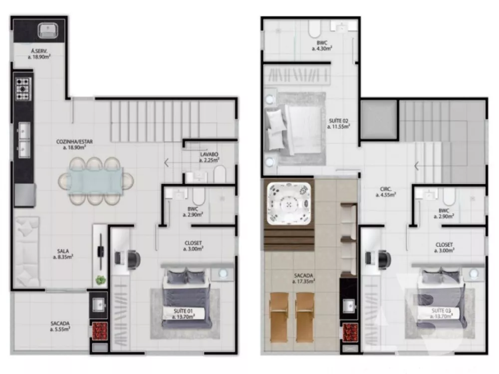 Apartamento, 3 quartos, 130 m² - Foto 2