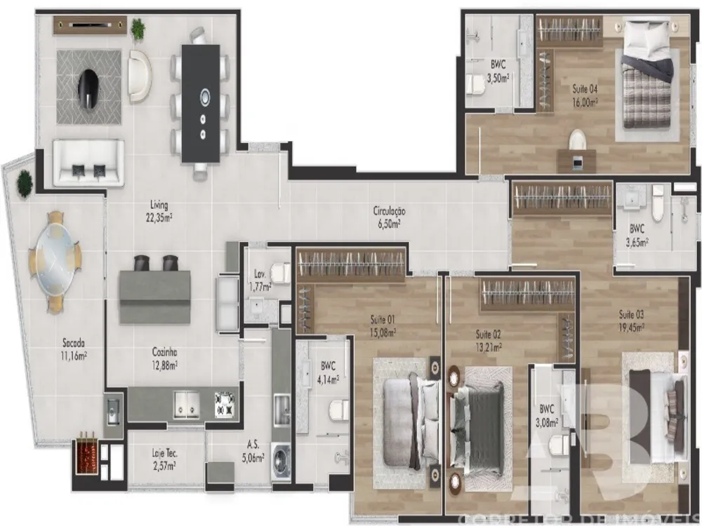 Apartamento, 4 quartos, 163 m² - Foto 5