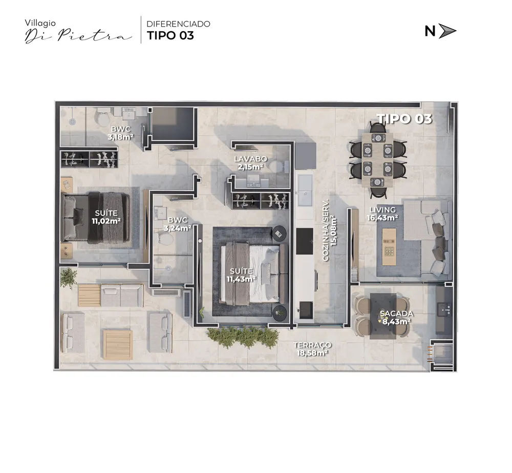 Apartamento, 2 quartos, 83 m² - Foto 8