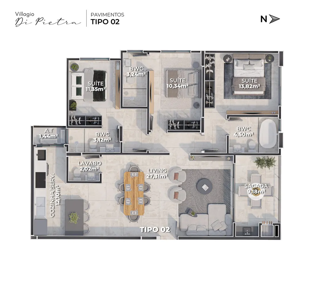 Apartamento, 2 quartos, 83 m² - Foto 14