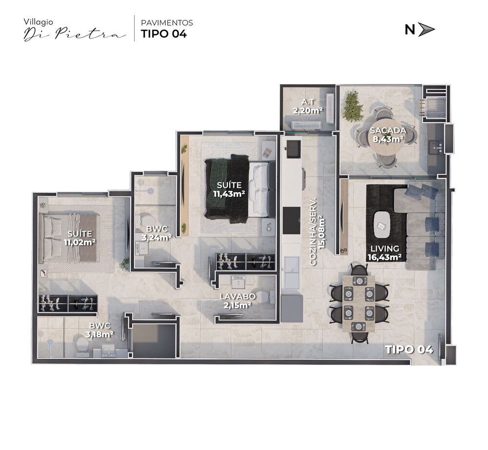 Apartamento, 2 quartos, 83 m² - Foto 4