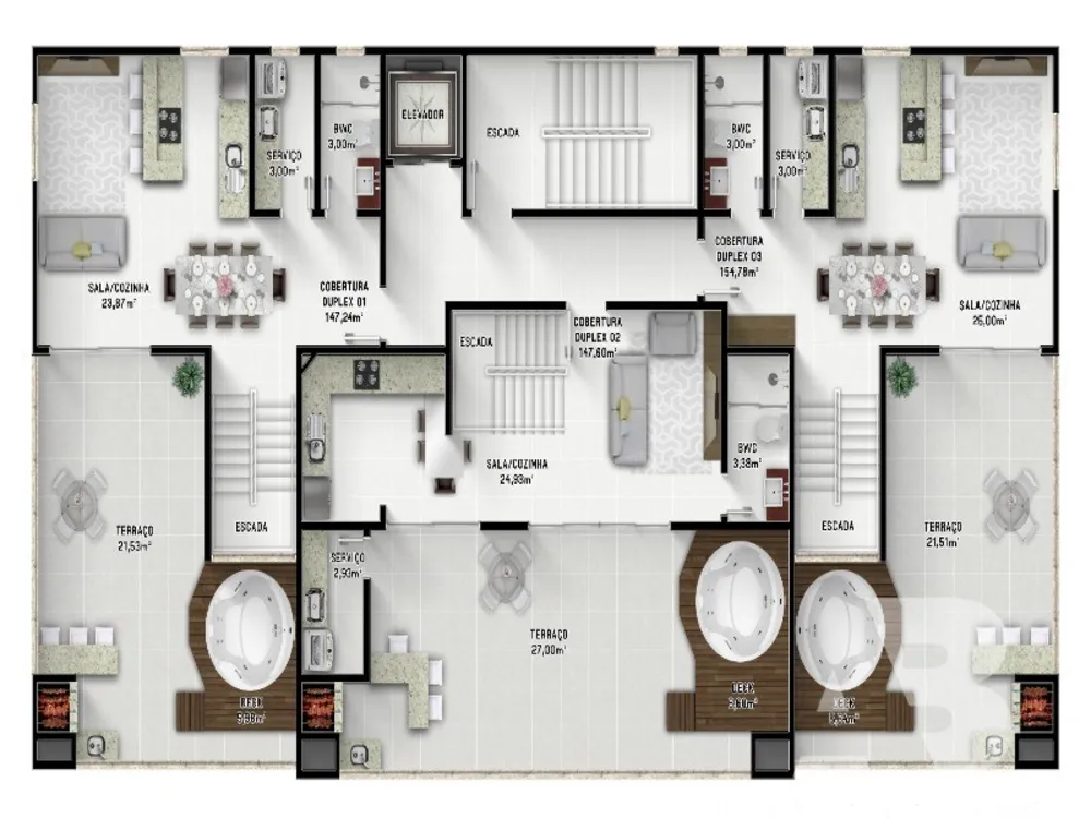 Cobertura, 3 quartos, 147 m² - Foto 7