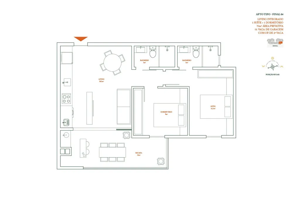 Apartamento, 2 quartos, 70 m² - Foto 10