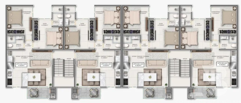 Apartamento, 2 quartos, 62 m² - Foto 5
