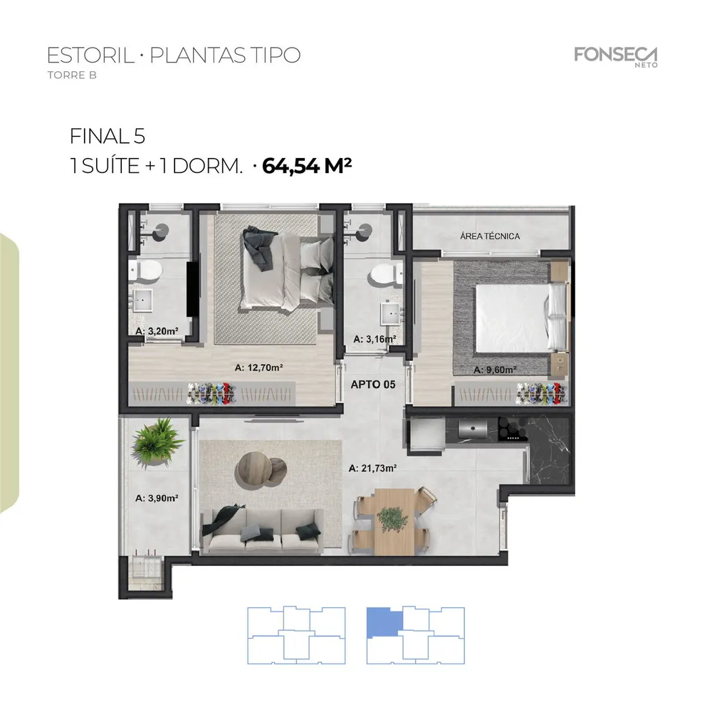 Apartamento, 2 quartos, 68 m² - Foto 14